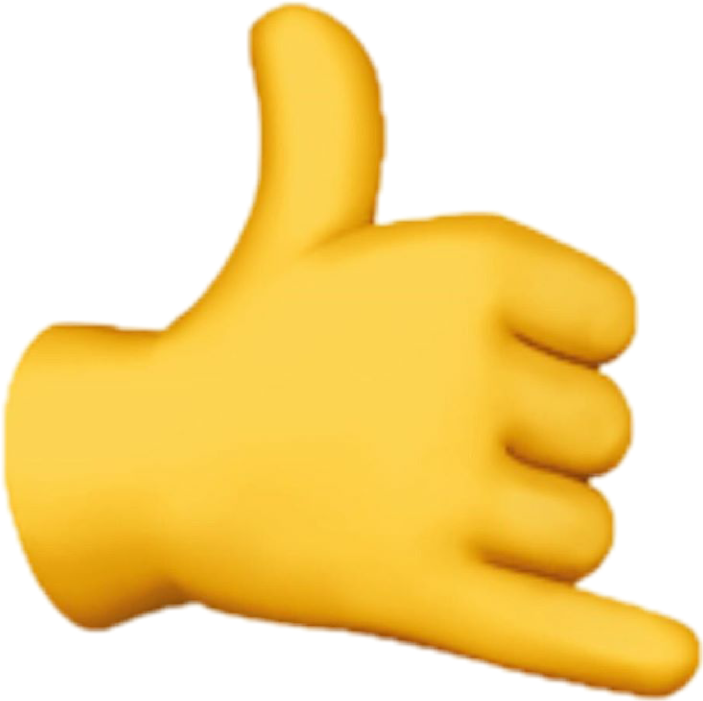 Emoticon Call Me Hand (450x450), Png Download