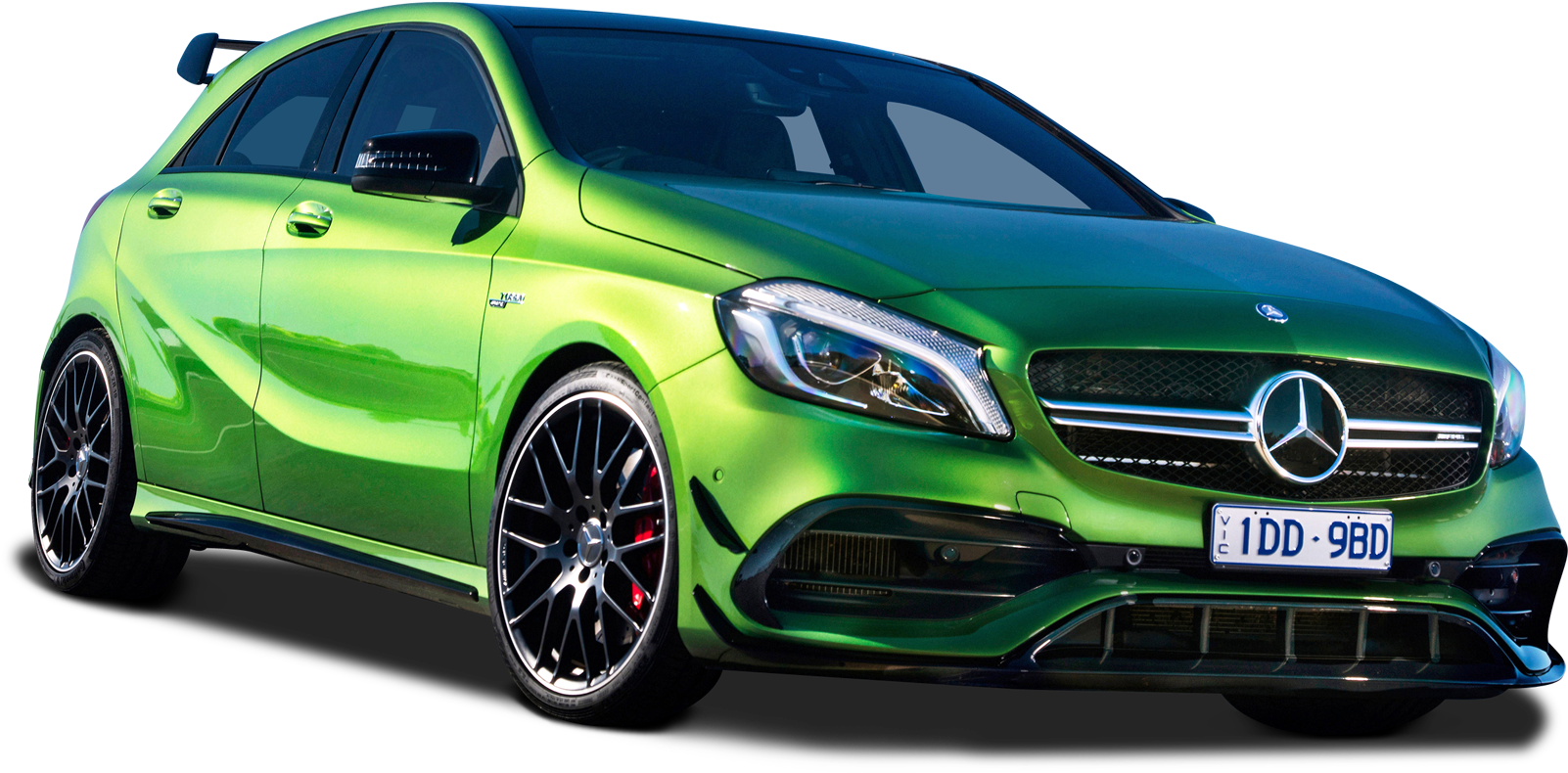 Green Mercedes Benz A Class Car Png Image - Mercedes A Class Amg Green (1696x952), Png Download