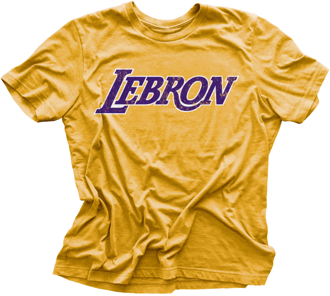 Lebron Los Angeles Logo Vintage T-shirt - T-shirt (1060x961), Png Download