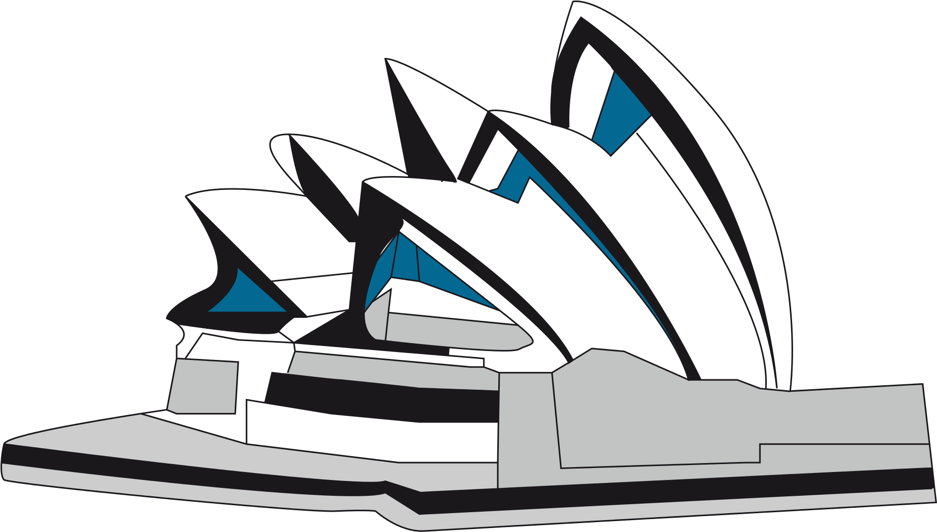 Sydney Opera House Clipart - Sydney Opera Clipart (1888x1073), Png Download