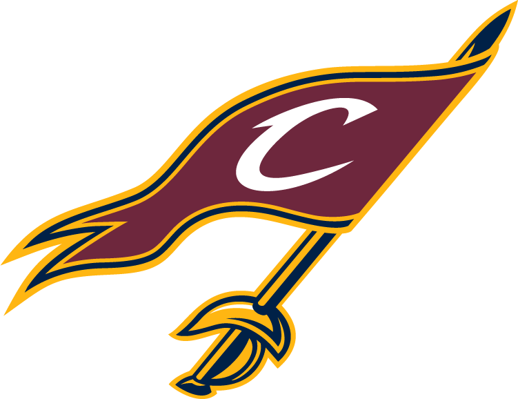 Cavalier Logo With Sword And Flag - Cleveland Cavaliers Flag Logo (751x578), Png Download