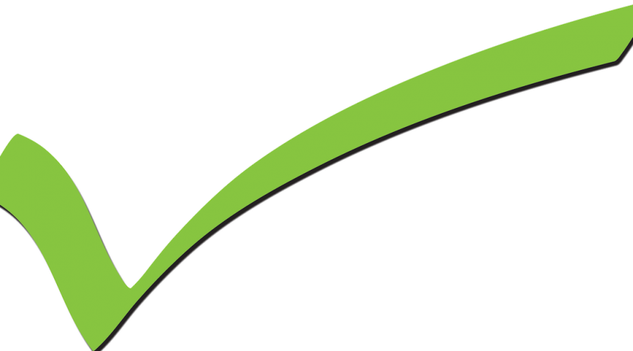 Green Checkmark (900x500), Png Download