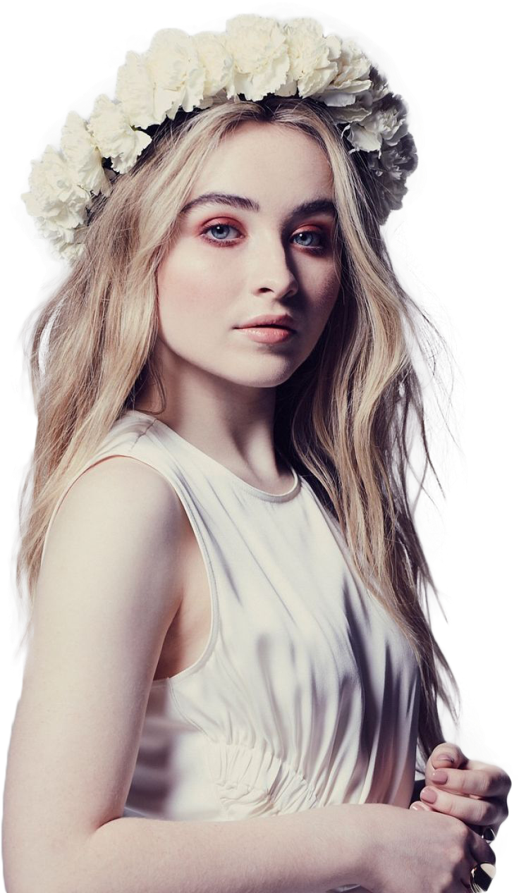 Download Sabrinacarpenter White Bright Cute Sweet Flower Sabrina Carpenter Flower Crown Png Image With No Background Pngkey Com