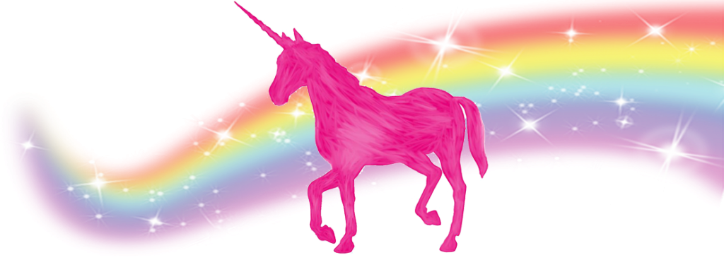 Estrategia De Produccion - Unicorn And Rainbow Png (1024x368), Png Download
