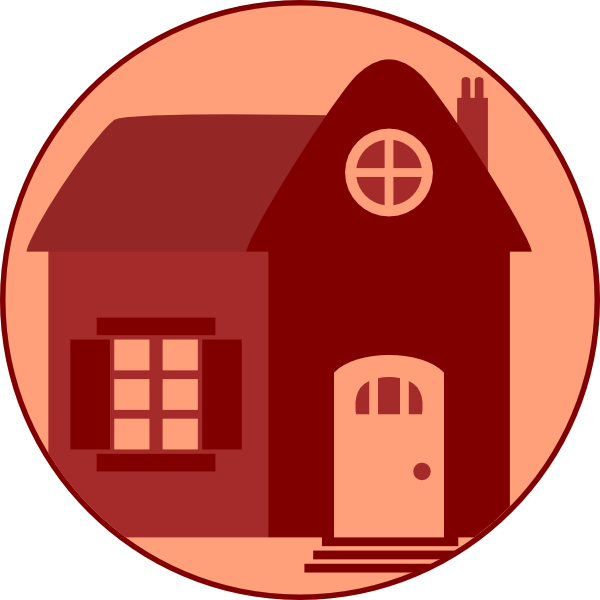 Little Red House Svg Clip Arts 600 X 600 Px (600x600), Png Download