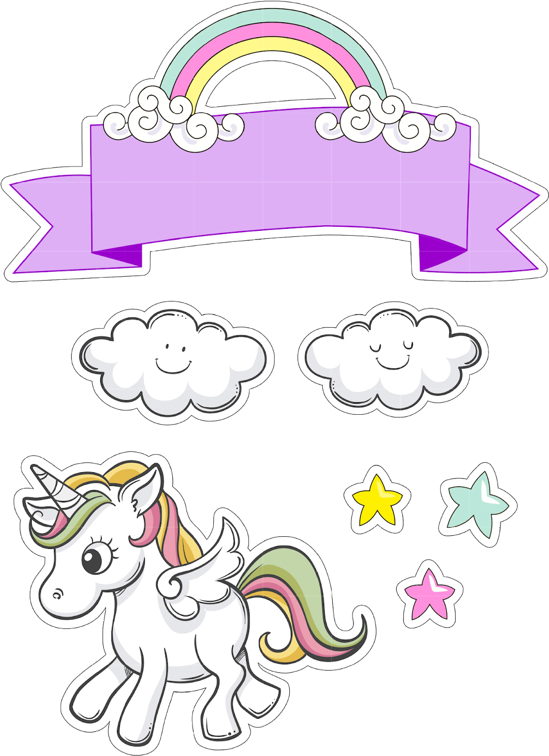 Pin By Natalia Aragonez On Fiesta Unicornios - Topo De Bolo De Papel Do Unicornio (1131x1600), Png Download