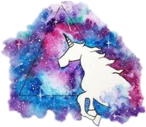 Unicornio Unicorn Galaxia Galaxy - Fantasia (476x415), Png Download