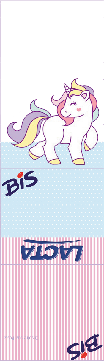 Bis Duplo Personalizado Gratuito Unicornio 350×1 - Molde Caixa Bis Duplo (350x1208), Png Download