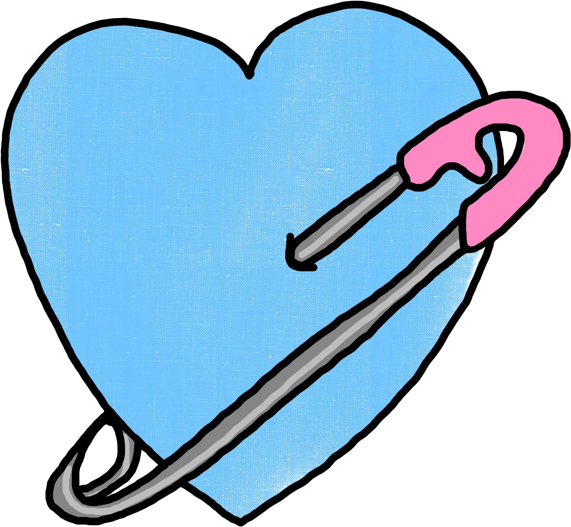 Heart Pinned Transparent Overlay By Mcjjang On Deviantart - Png Tumblr Transparent Blue (2048x2048), Png Download