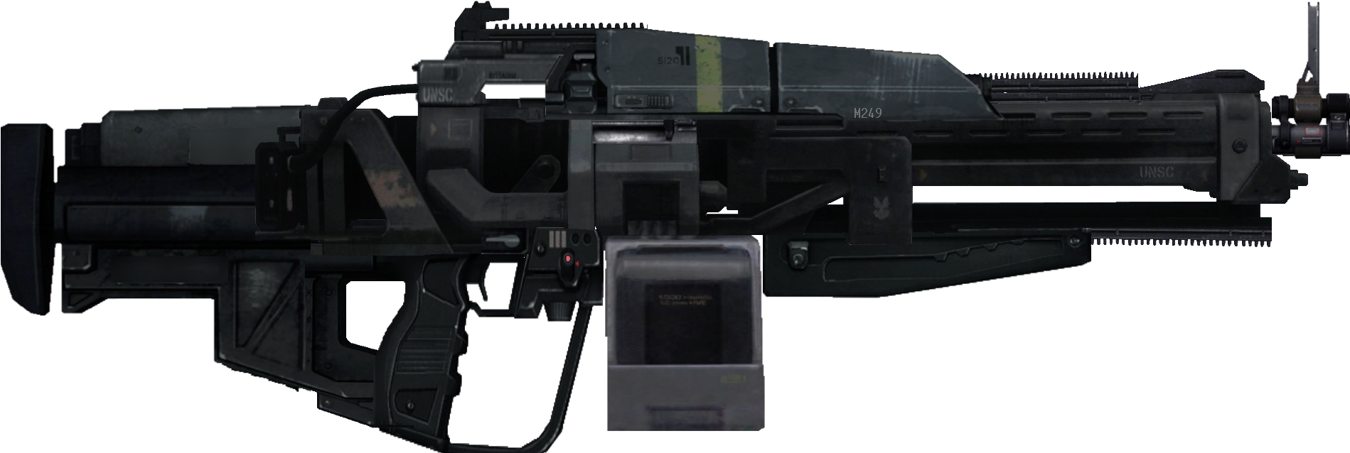 M249 Saw - Halo 5 Saw (1920x790), Png Download
