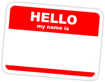 What Should Your Badge - Hi My Name Is Sticker (375x360), Png Download