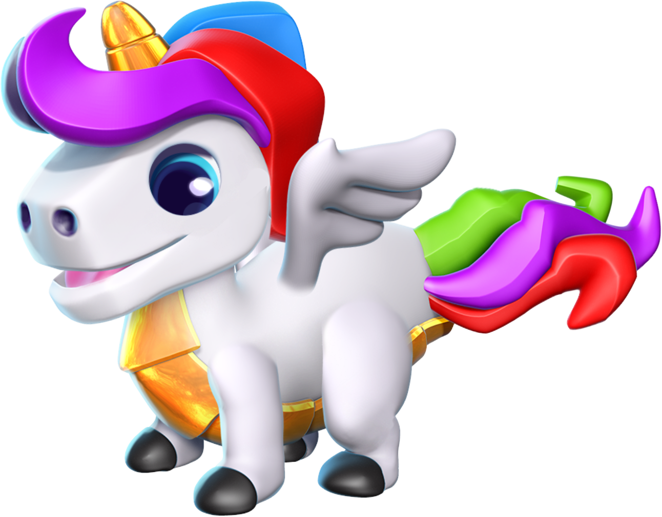 Unicorn Dragon Baby - Dragon Mania Legends Unicorn Dragon (1292x1010), Png Download
