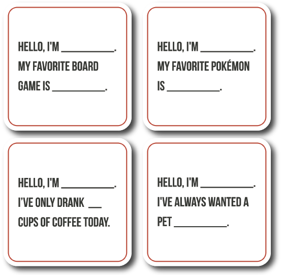 Name Tag Stickers - Custom Name Tag Stickers (600x540), Png Download