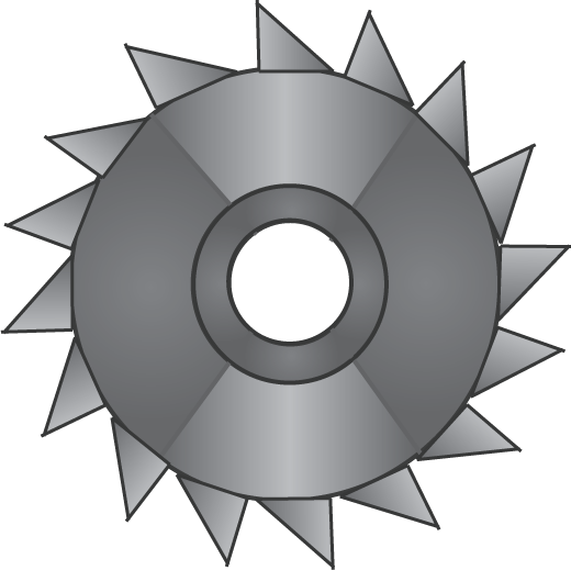 Saw Blade Idle - Saw (520x519), Png Download