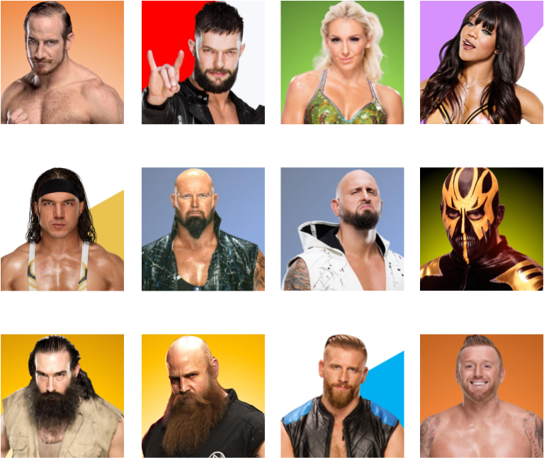 Aiden English Finn Balor Charlotte Flair Alicia Fox - Collage (960x720), Png Download
