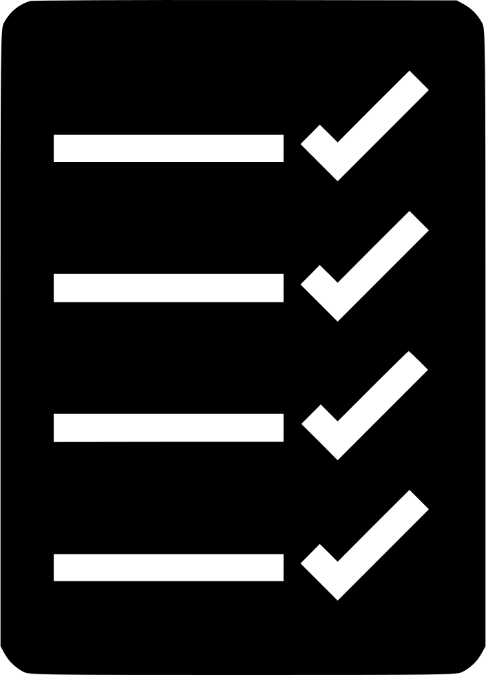 Checklist Comments - Check List Icon Png White (706x980), Png Download