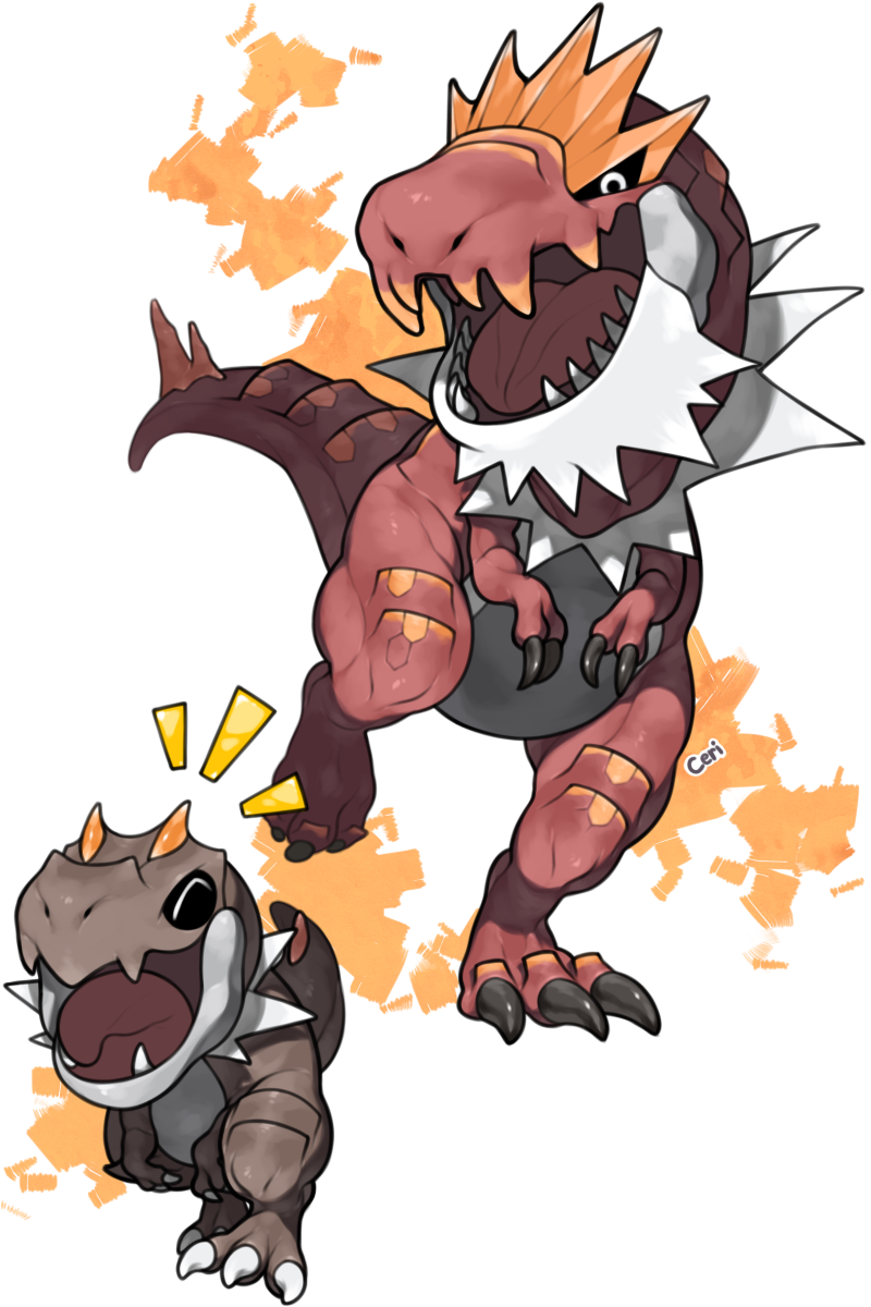 Tyrunt Looks So Happy And Naughty, Lol Tyrunt, Tyrantrum, - Tyrunt And Tyrantrum (800x1200), Png Download