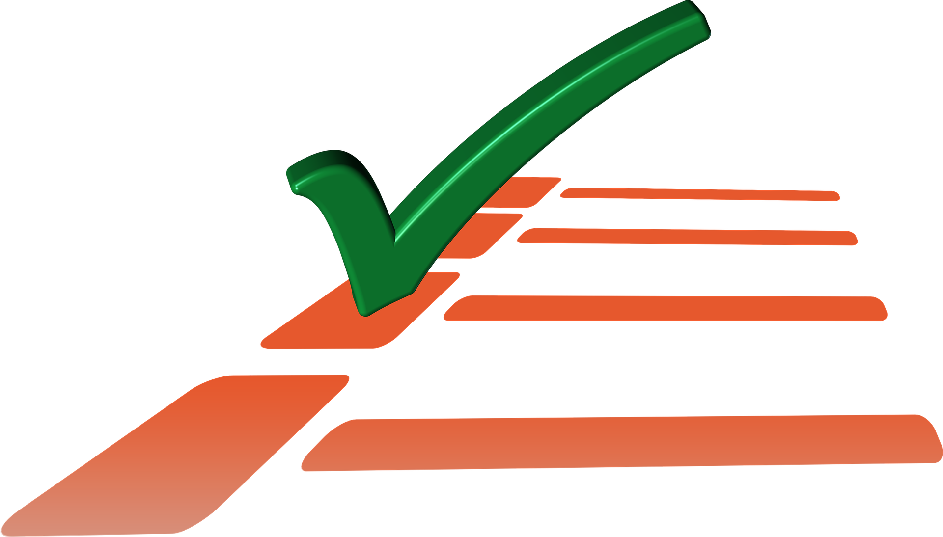 Check Mark List Transparent (1920x1094), Png Download