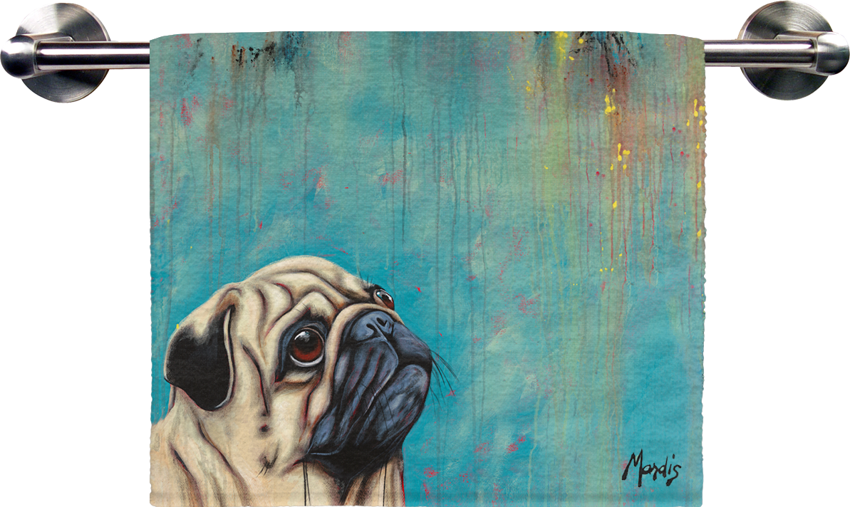 Pug Hand Towel - East Urban Home Pug Coaster (1193x712), Png Download