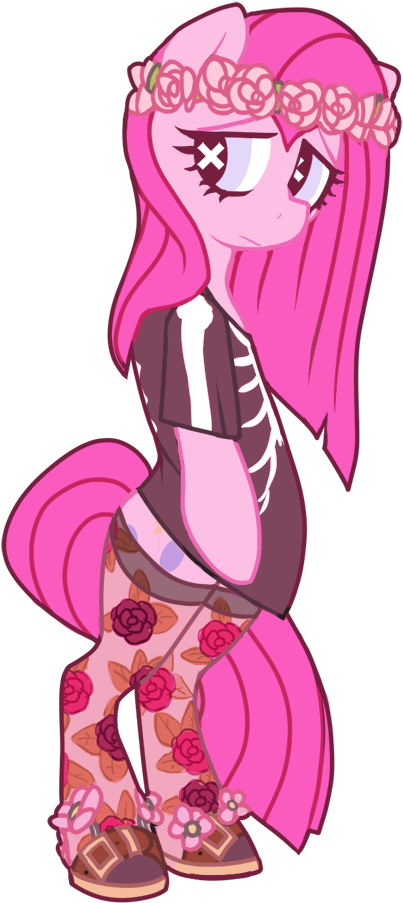 Mewball, Bipedal, Clothes, Fashion, Pastel Goth, Pinkamena - Pinkamena Diane Pie Clothes (567x935), Png Download
