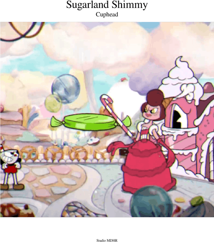 Sugarland Shimmy Sheet Music For Clarinet, Piano, Alto - Cuphead Candy Princess (850x1100), Png Download