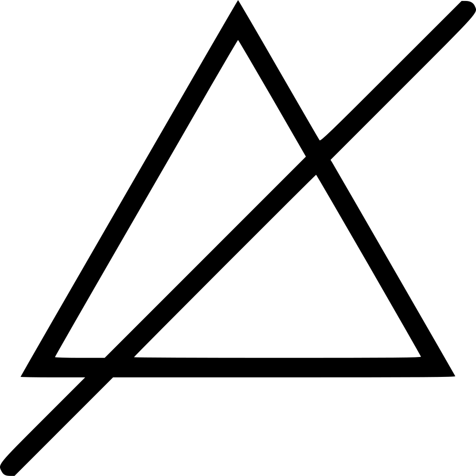 Png File Svg - Triangle With Cross Through (980x980), Png Download