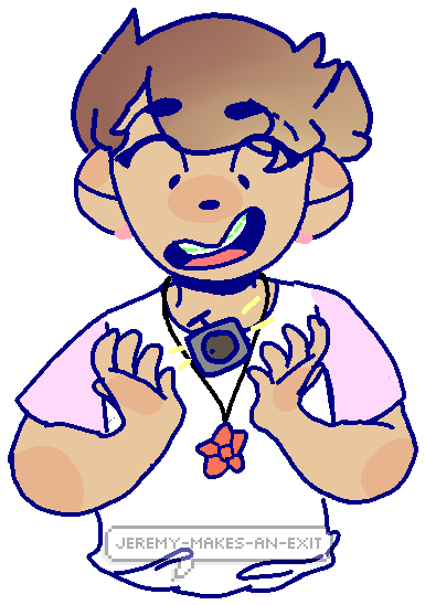 Look At How Happy He Is He Has His Fidget Cube And - Cartoon (490x564), Png Download