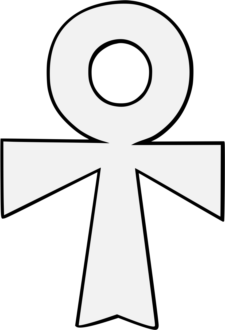 Ankh - Circle (993x1406), Png Download