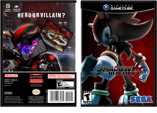 Shadow The Hedgehog Box Art Cover - Luigis Mansion Box Art (700x498), Png Download