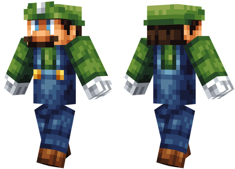Luigi - Skin Minecraft Pe Slenderman (804x576), Png Download