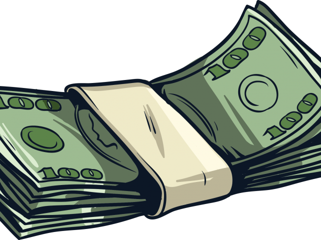 Cartoon Stack Of Money - Cartoon Money Stack Transparent (640x480), Png Download