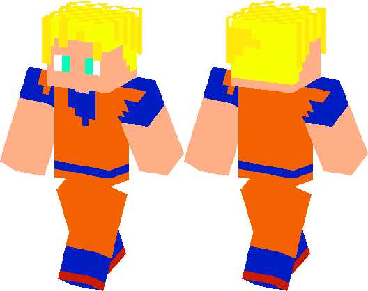 Dbz Super Saiyan Goku - Dragon Ball Z Minecraft (528x418), Png Download