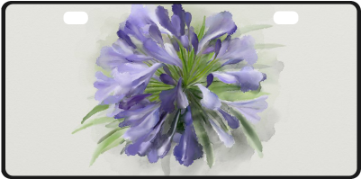 Purple Flowers License Plate - Throw Pillow (500x500), Png Download