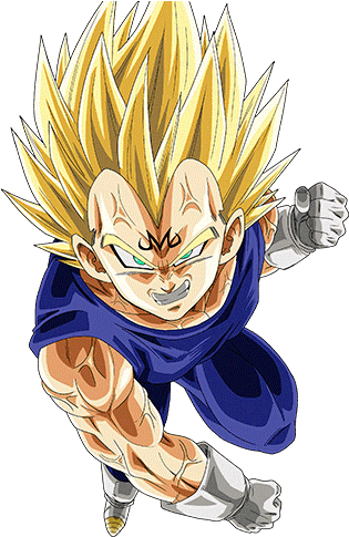 Background For Majin Vegeta A Warrior Obsessed Majin - Majin Vegeta (426x568), Png Download