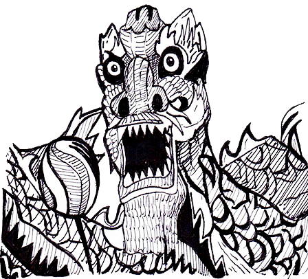 Chinese Dragon - Illustration (448x406), Png Download
