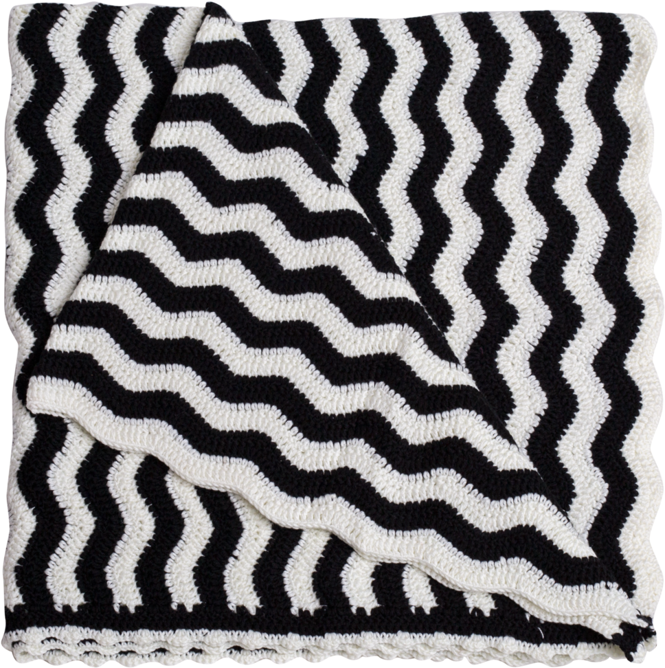 Baby Ripple Blanket Black & White (1024x1024), Png Download