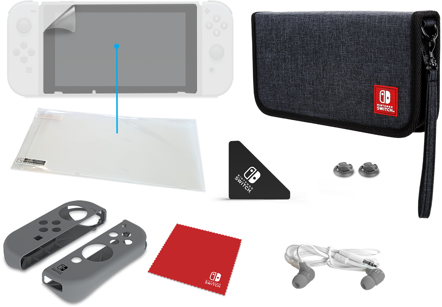 Pdp Nintendo Switch Starter Kit - Nintendo Switch Starter Kit Links (1500x1500), Png Download