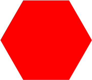 Hexagon - Red Hexagon Shape (360x360), Png Download