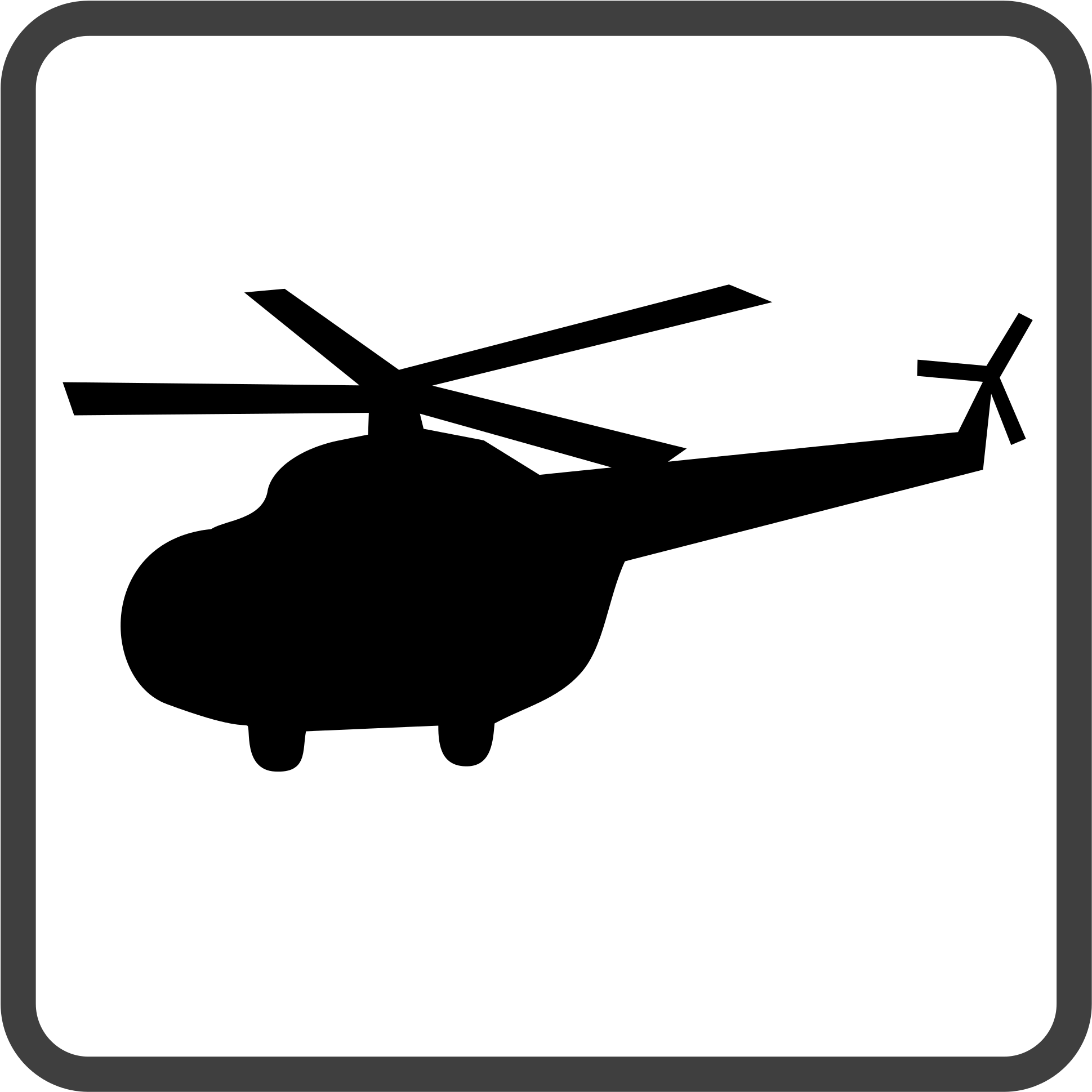 Open - Hélicoptère Icone (2000x2000), Png Download