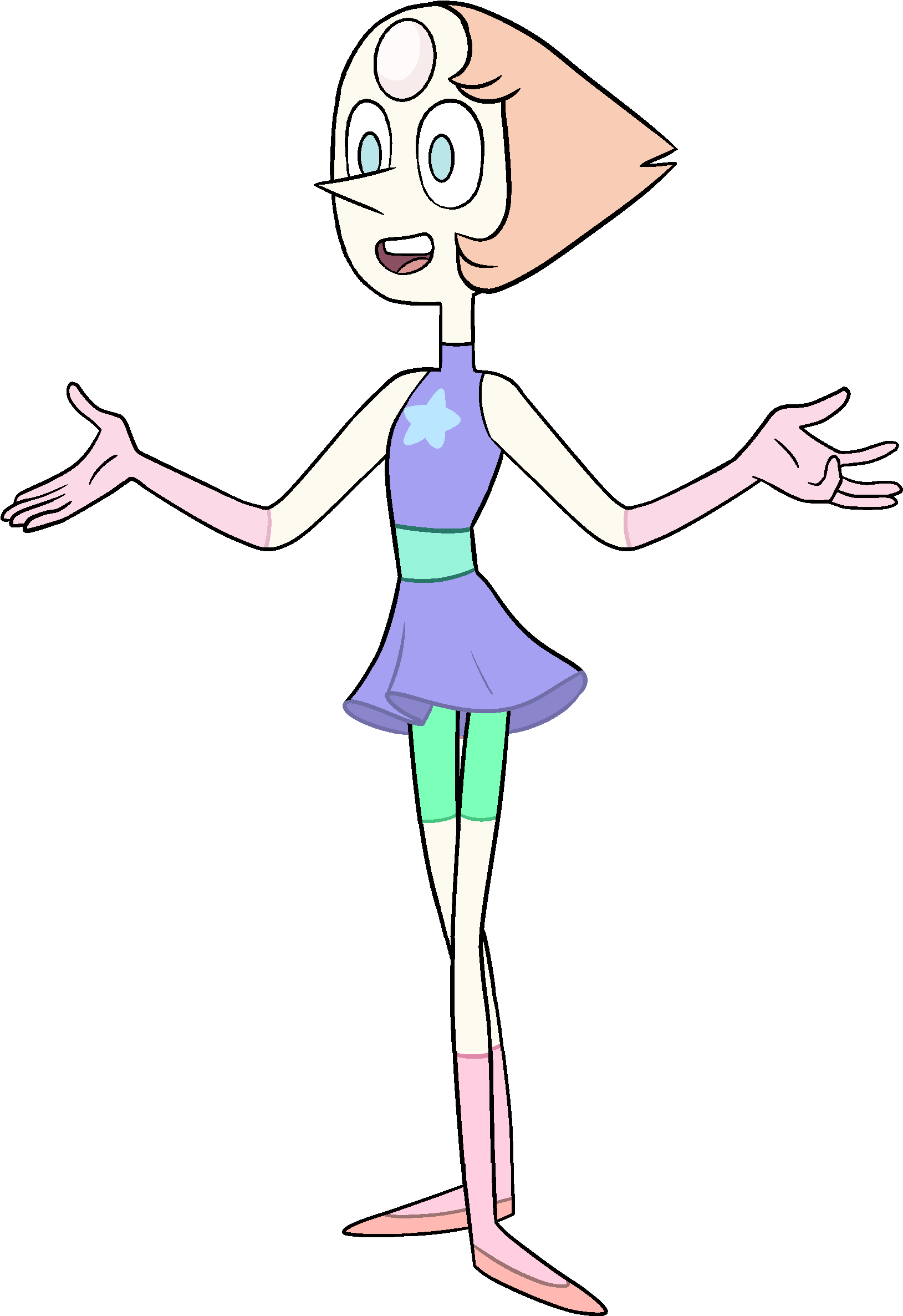 Crystal Gem Pearl - Crystal Gem Pearl S3 Png (1700x2650), Png Download