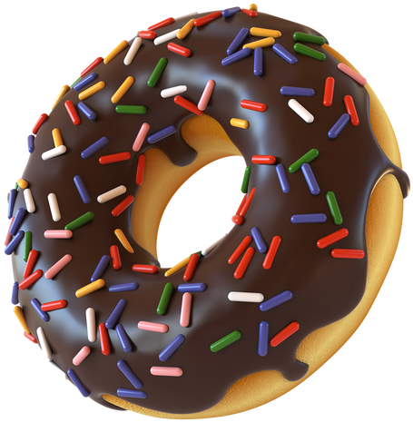 Sprinkles - Doughnut (500x500), Png Download