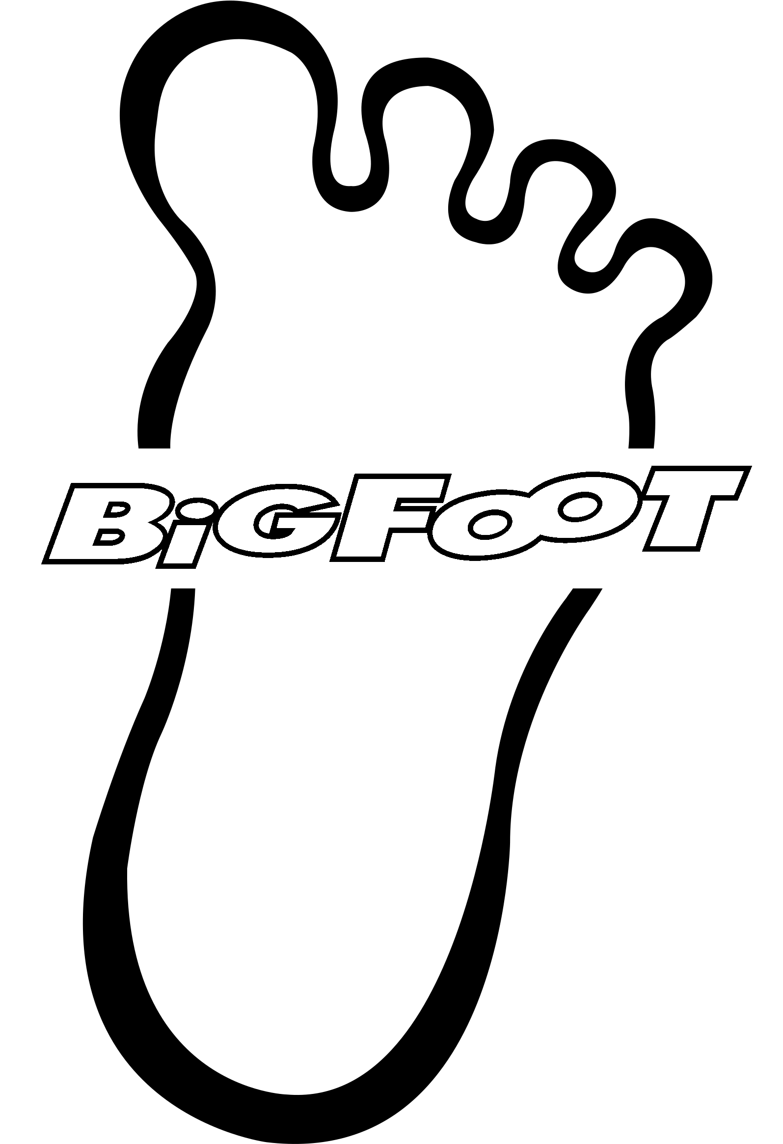 Bigfoot Logo Black And White - Bigfoot (2400x2400), Png Download