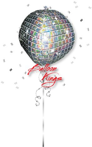 Disco Ball Shape - Single Source Party Supplies - 15" Disco Ball Mylar (417x500), Png Download