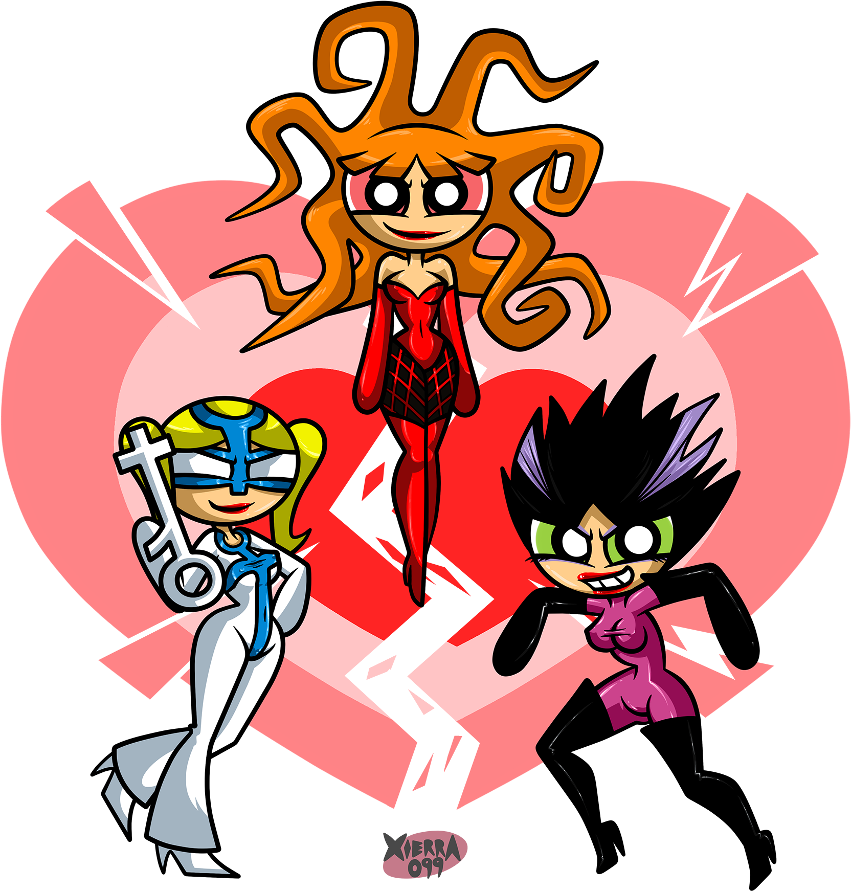 Powerpuff Teens Month Ii Is Over By Xierra099 - Las Chicas Superpoderosas Humanas (1664x1742), Png Download