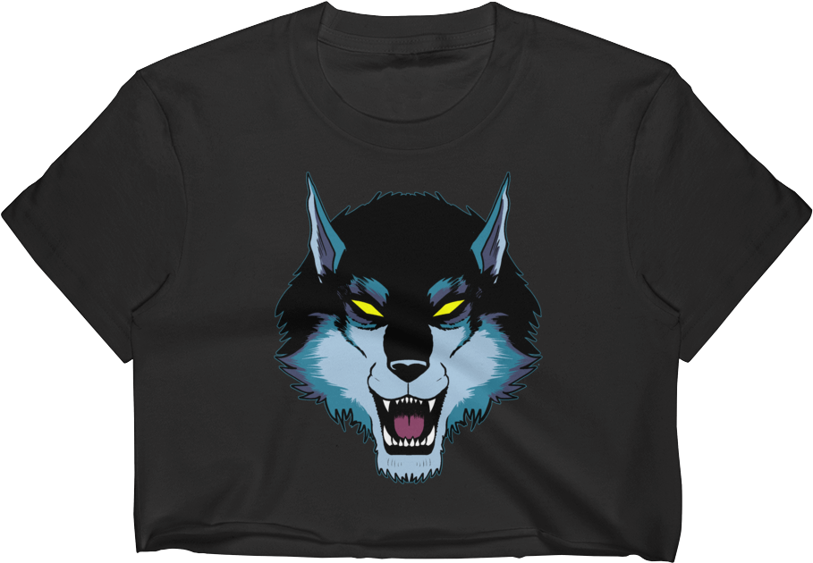 Image Of Werewolf Face Crop Top - Cartoon (1000x1000), Png Download