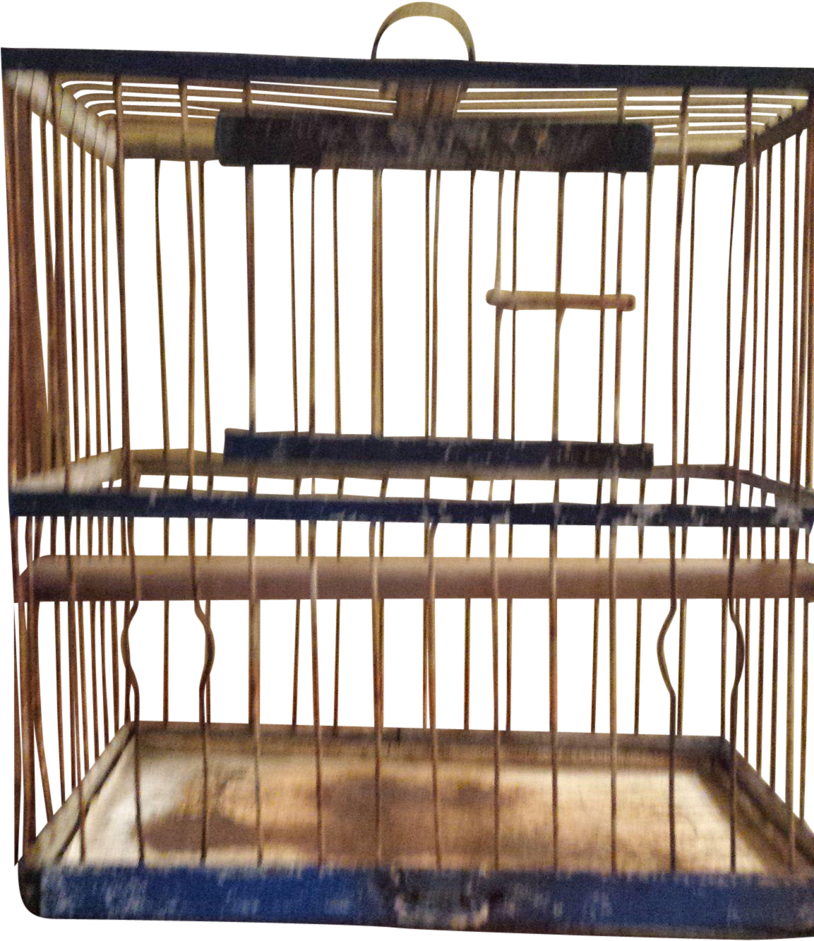Antique 1880 Hendryx Blue Bird Cage - Cage (1332x1332), Png Download