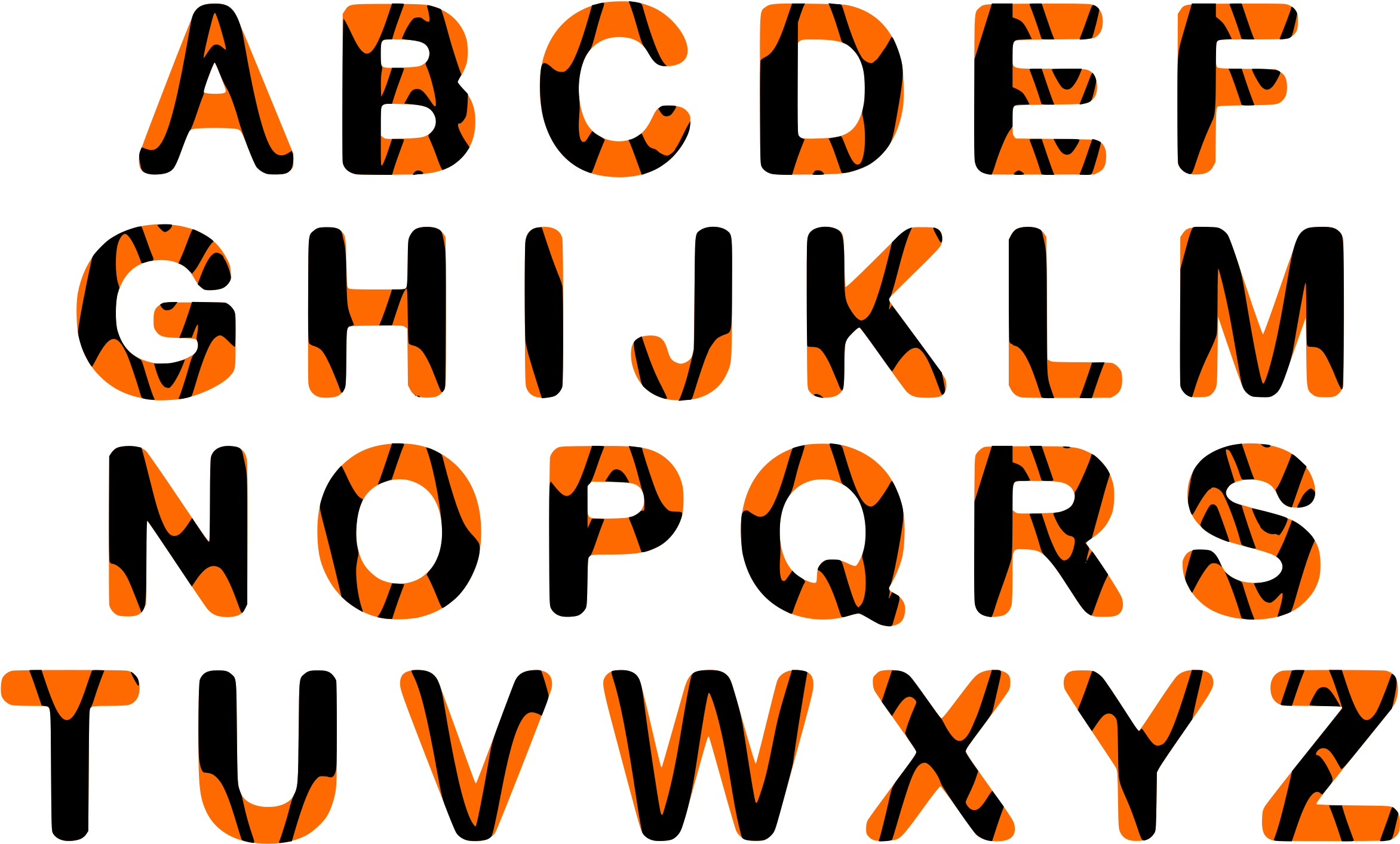 This Free Icons Png Design Of Waspish Alphabet Uppercase - Png Alphabet (2400x1464), Png Download