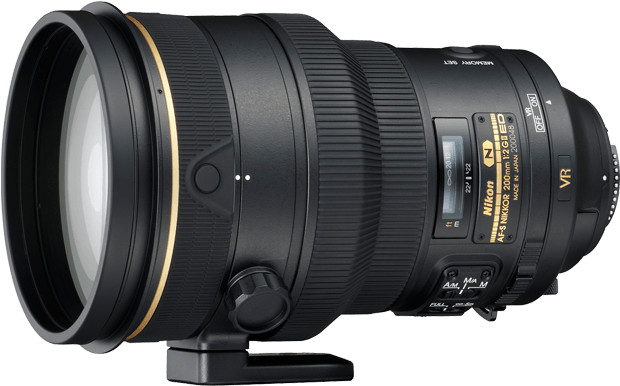 Nikon 200mm F2 G Ed Afs Vr Ii Lens - Nikon 200mm F2 (700x595), Png Download