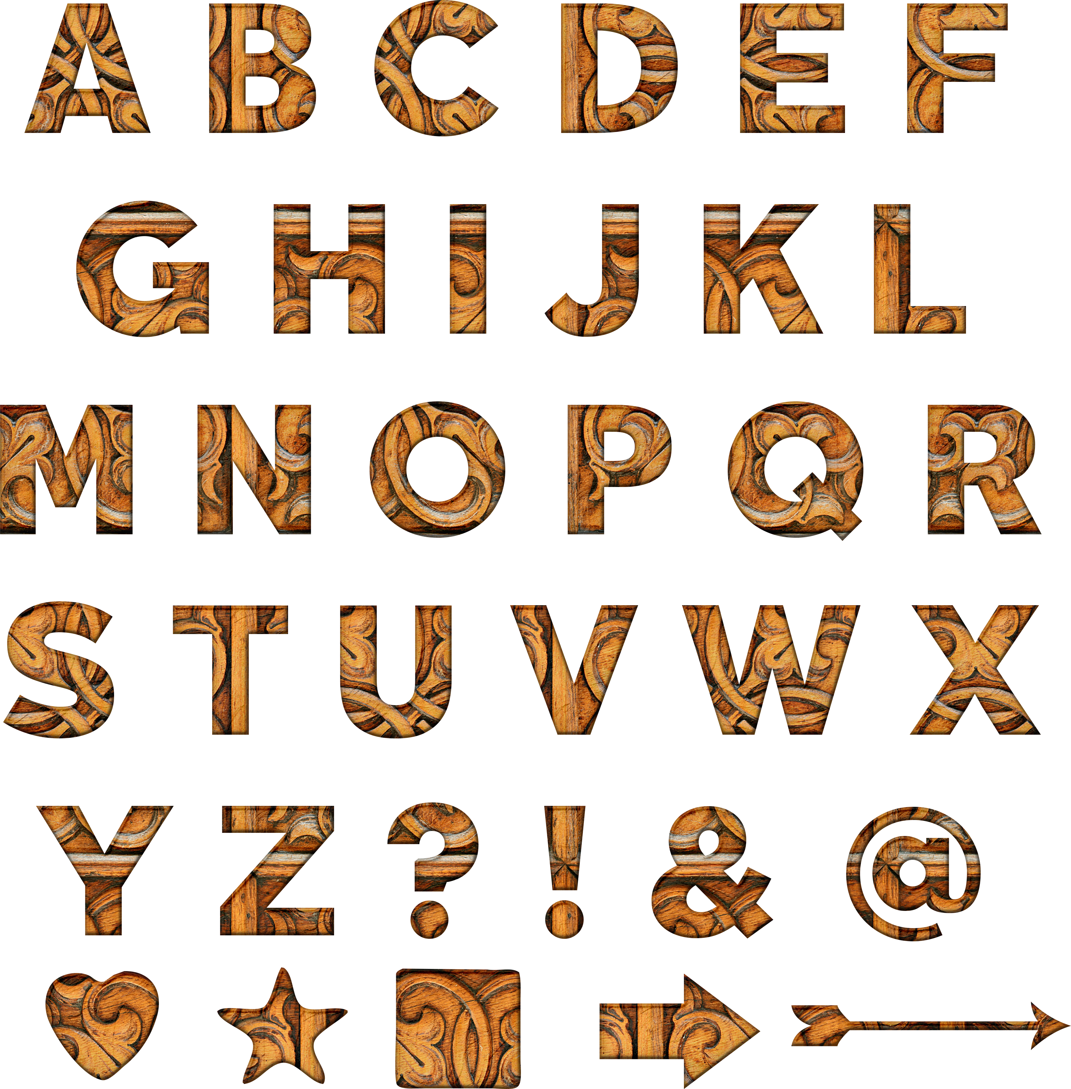 Free Download ~ Commercial Use Png Alphabet Sheet (3417x3473), Png Download