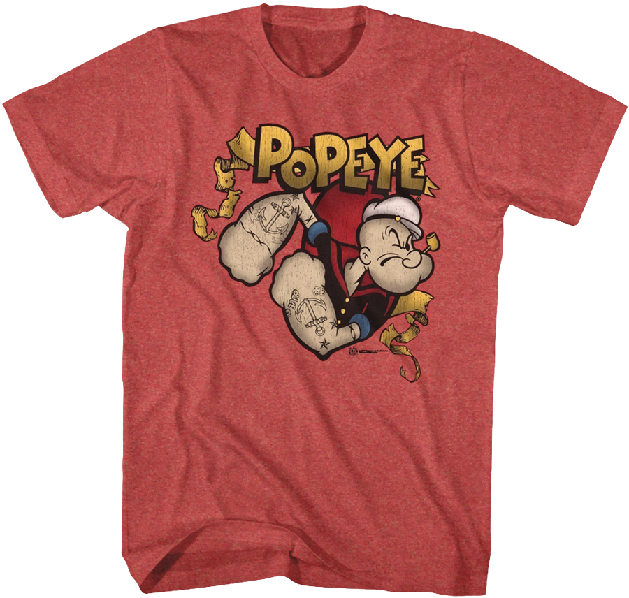 Popeye Gold Banner T-shirt - T Shirt Apollo Creed (900x856), Png Download